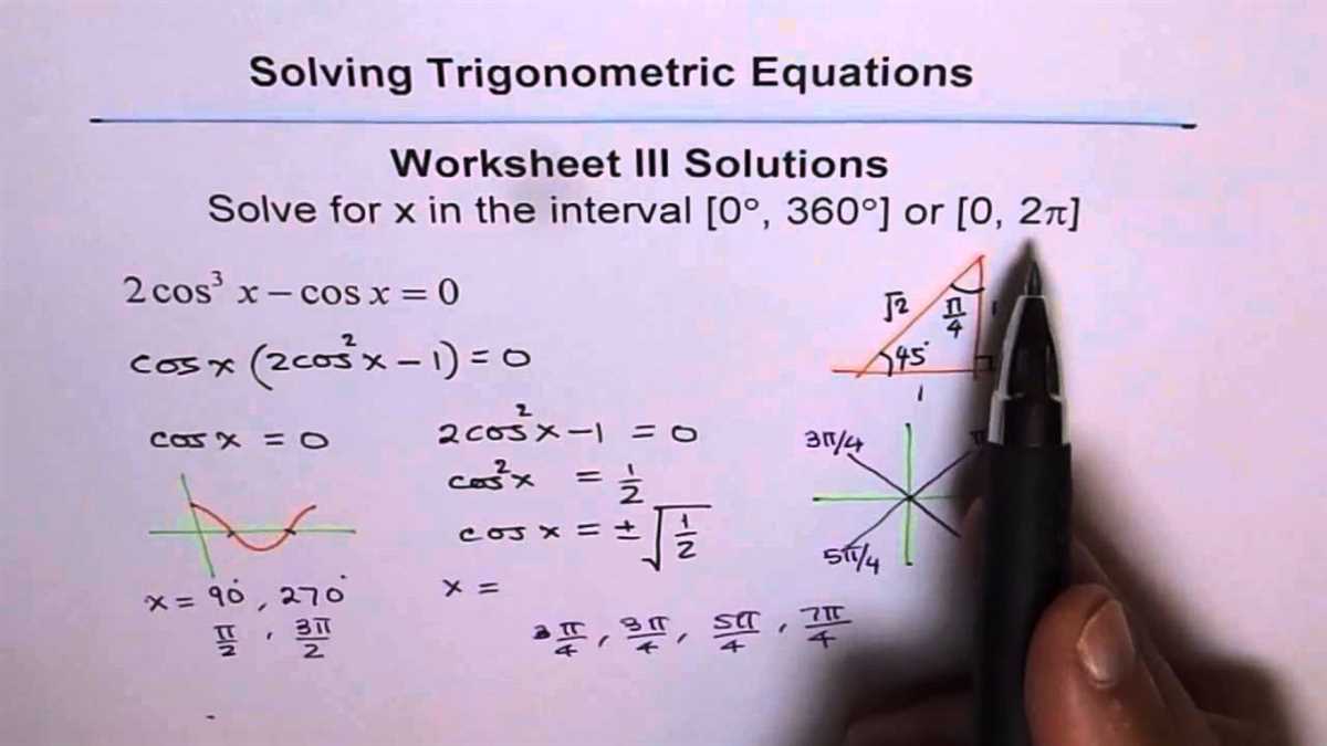 Chapter 7 trigonometric identities and equations answer key