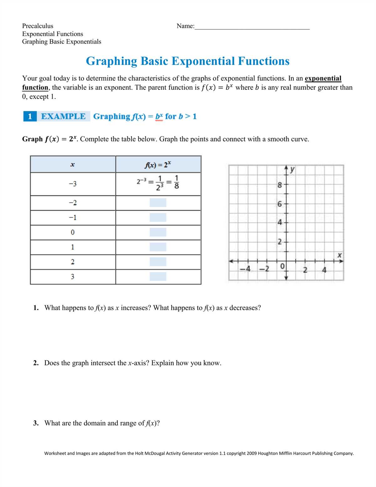 Solving Problems with Exponential Functions