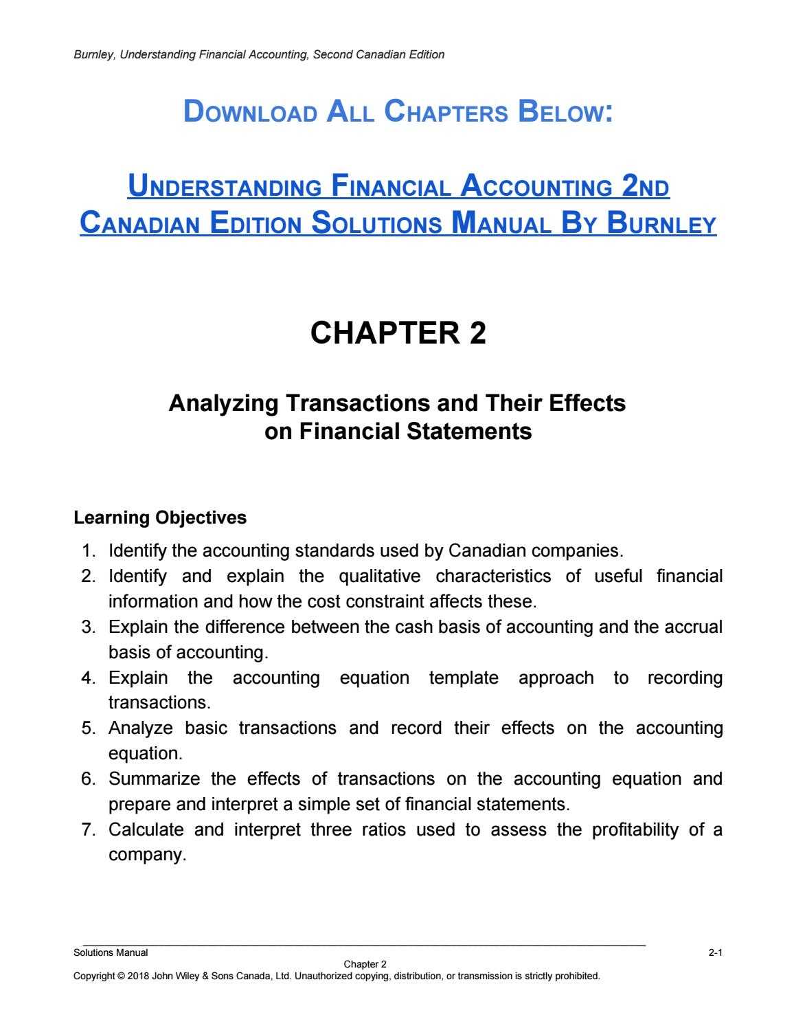 Understanding the Answers to Chapter 8 Questions in Accounting Principles Third Canadian Edition Accounting principles third canadian edition chapter 8 answers