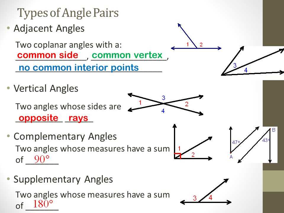 Complementary Angle Pairs: Definition and Examples