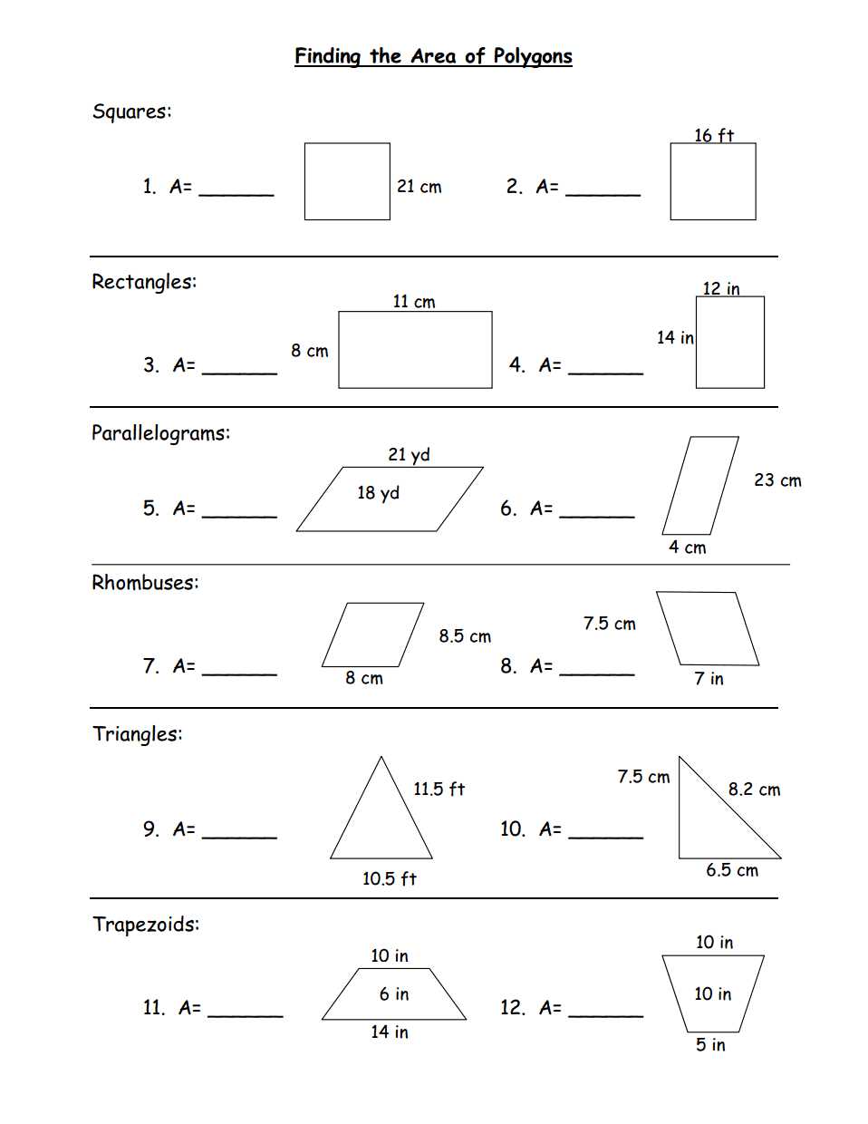 Further Practice Resources for Geometry 10.6 Worksheet