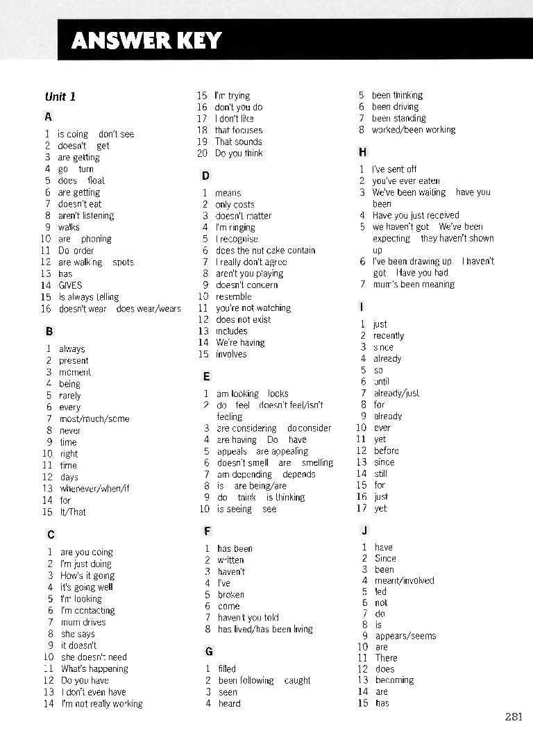 Vocabulary for Success Answer Key