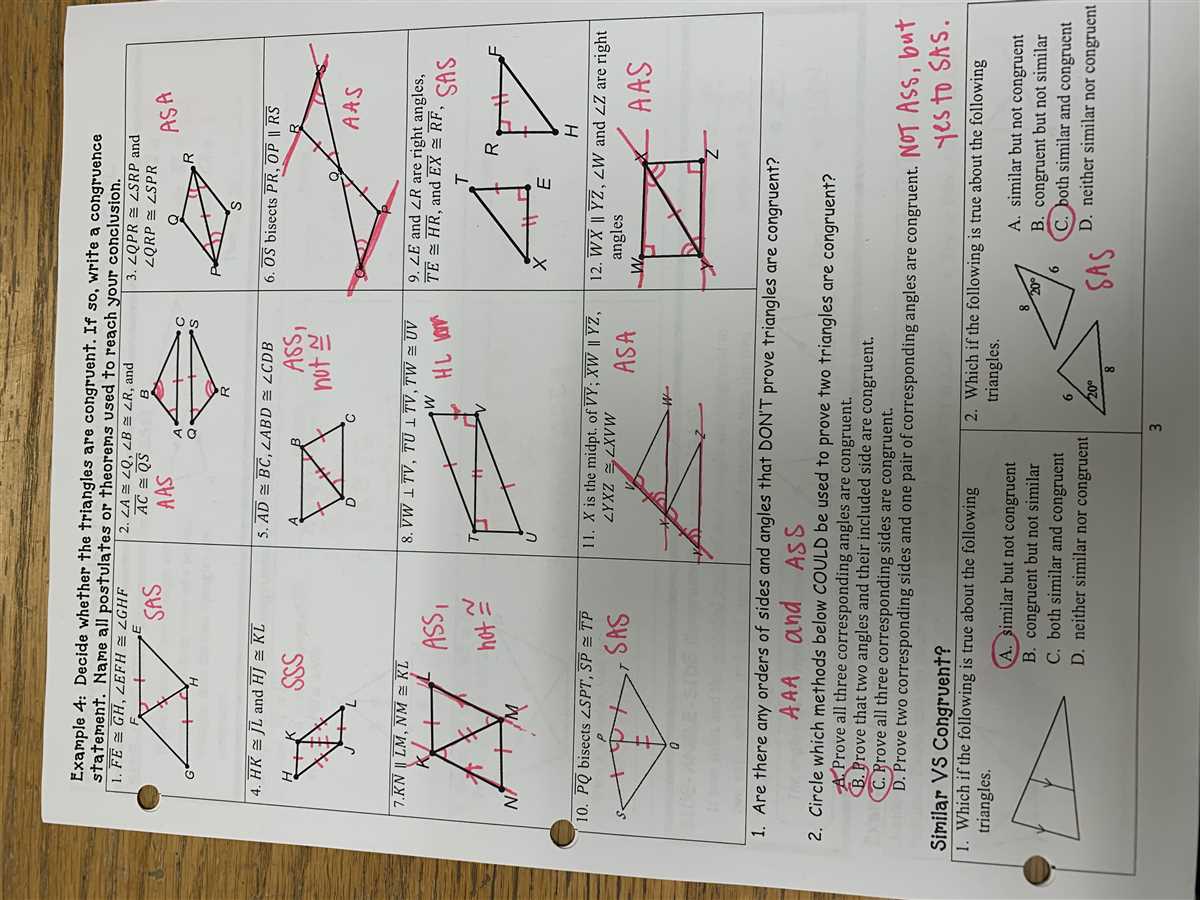 5. Assuming triangles are similar without proof: