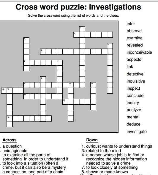 1. Start with the clues that provide specific information