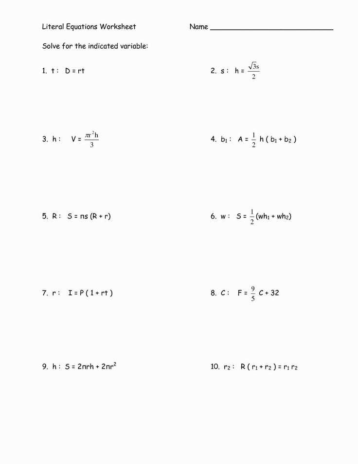 What are Literal Equations?