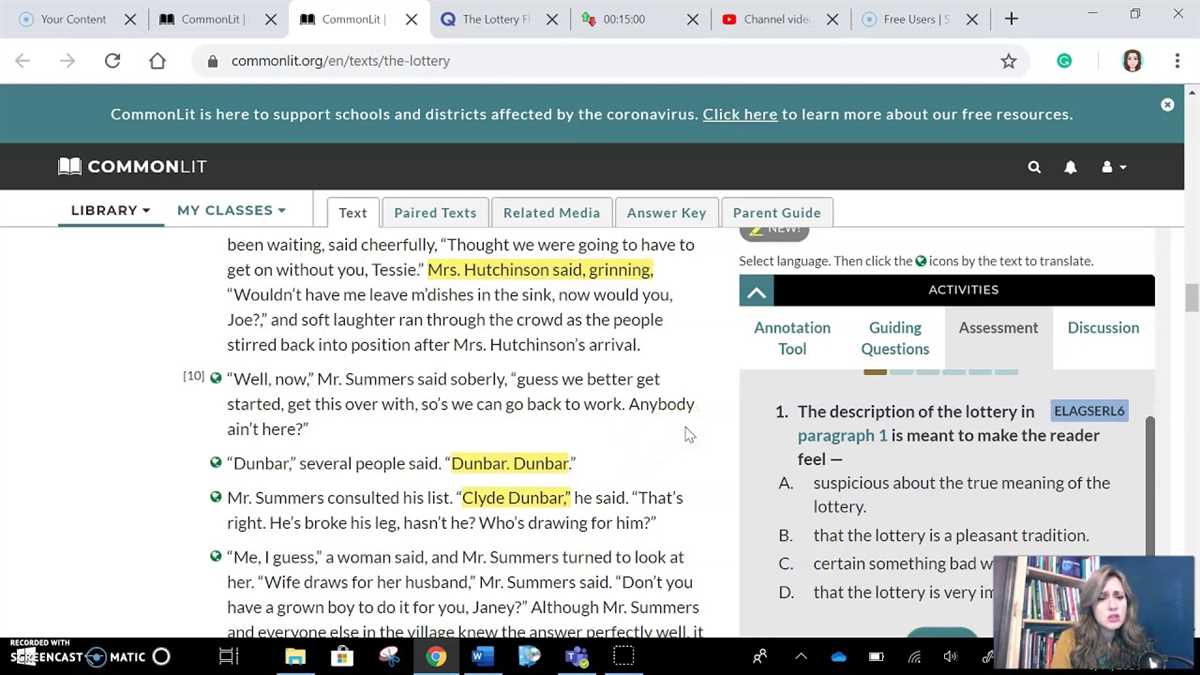 The Importance of the Answer Key in Understanding the Trials
