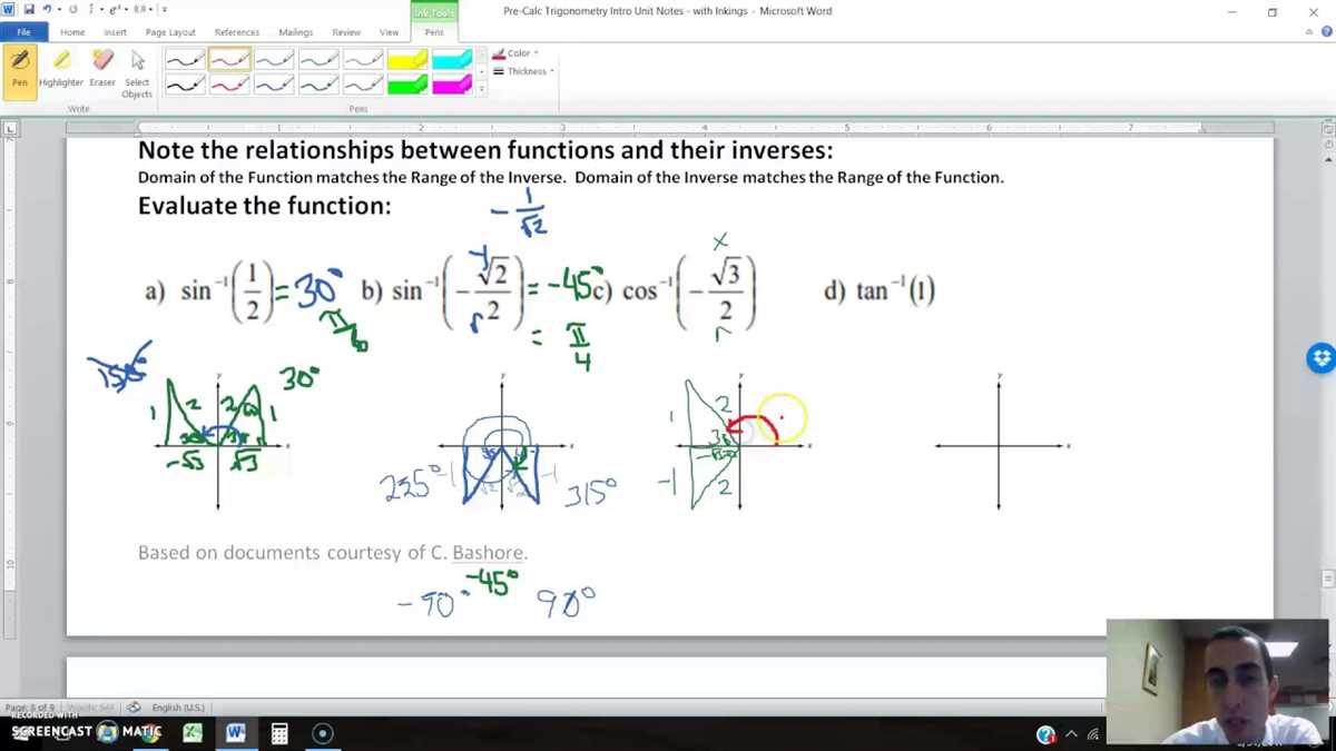 Answer Key for Introduction to Trig - Section 9.1 9.1 introduction to trig answer key