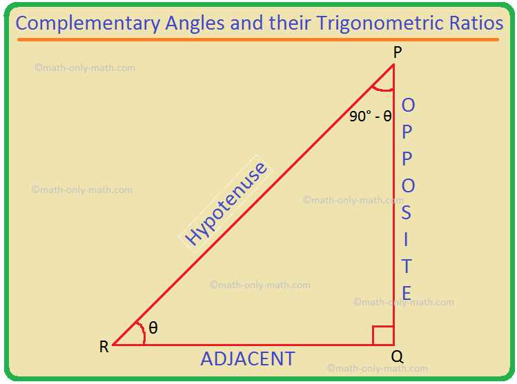 Complementary angles answer key