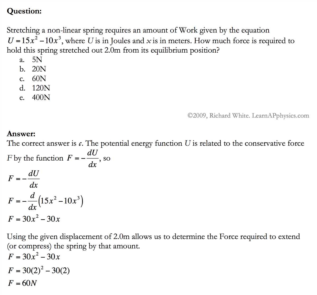 Conservation of energy problems worksheet answers