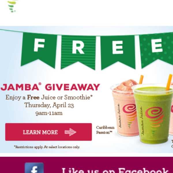 Commonly tested drugs at Jamba Juice
