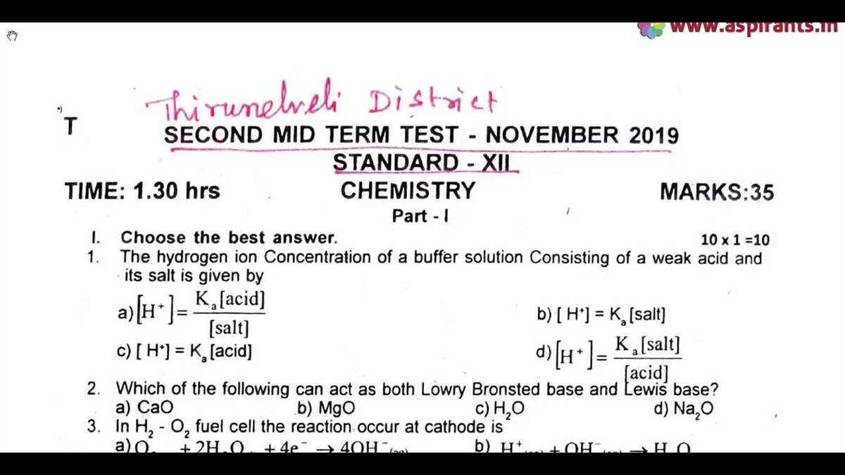 chemistry-midterm-exam-answer-key