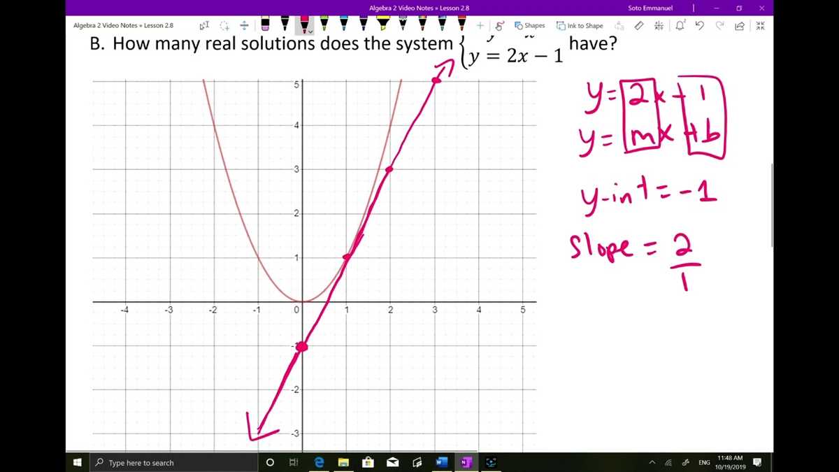 Solutions for Linear-Quadratic Systems - Answer Key for 4.3 Problems 4.3 solving linear quadratic systems answers
