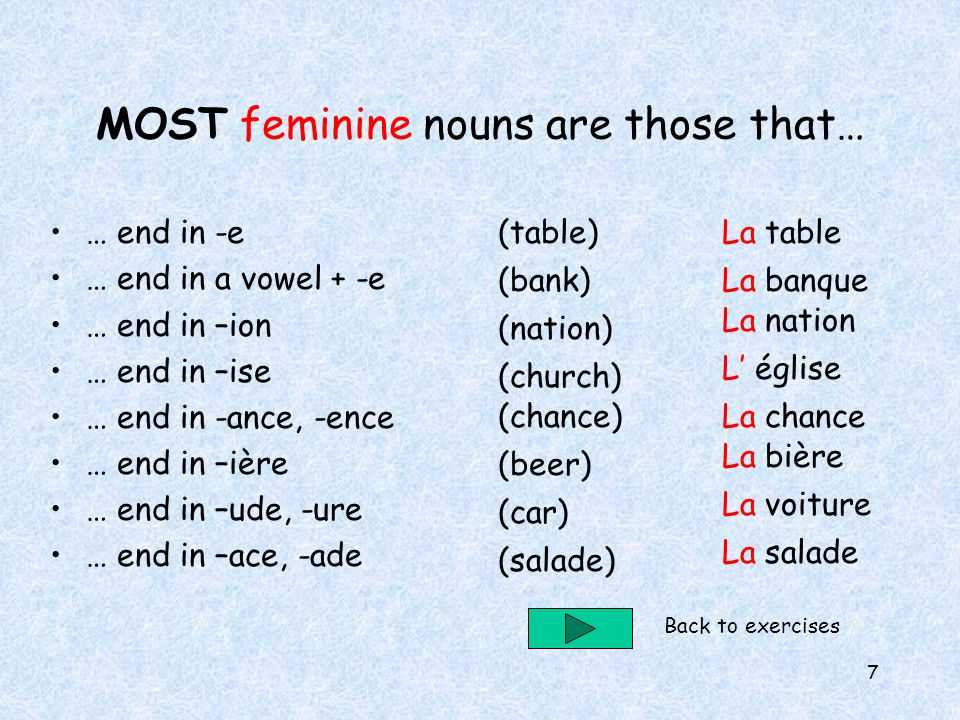 Definition of Exam in French Language