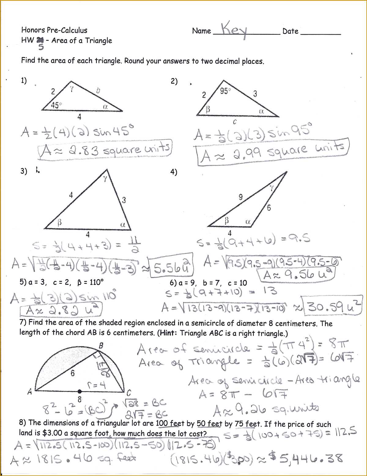 Master Right Triangles and Trigonometry with Unit 8 Homework Answer Key