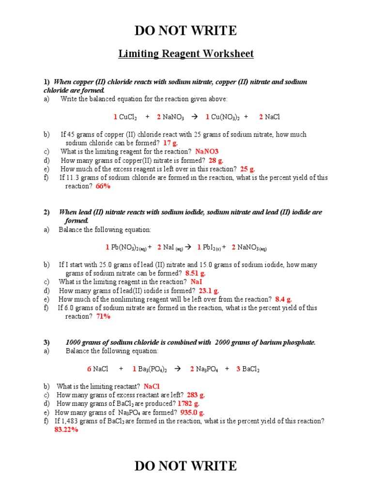 Calculating the Limiting Reactant