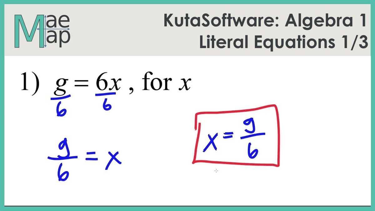 Solutions to Literal Equations (Worksheet Answers) Literal equations worksheet answers