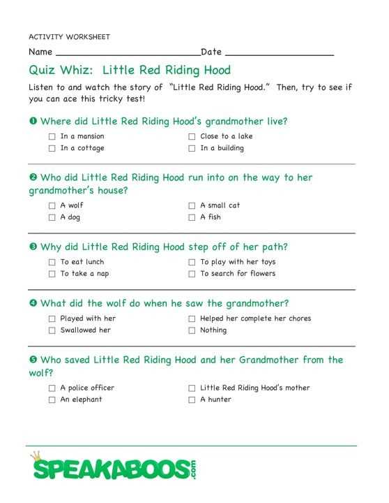 What are some variations of Little Red Riding Hood?