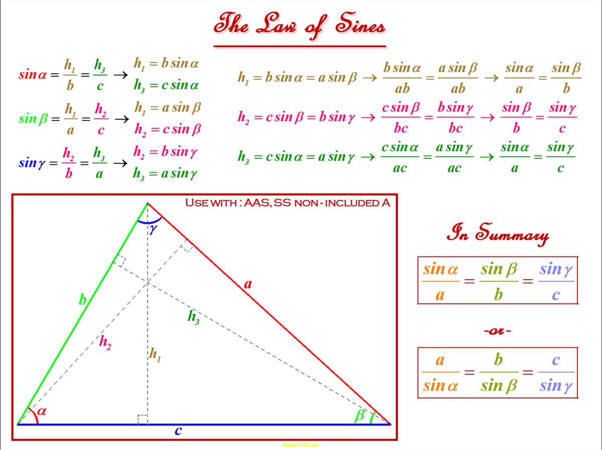 Applying the Law of Sines to Calculate Side Lengths