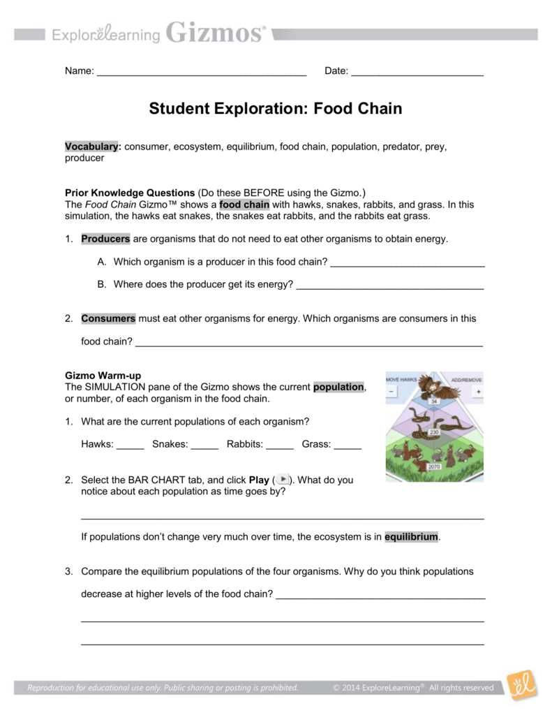 Unlocking the Secrets of the Food Chain Gizmo - Find the Answer Key! Food chain gizmo answer key