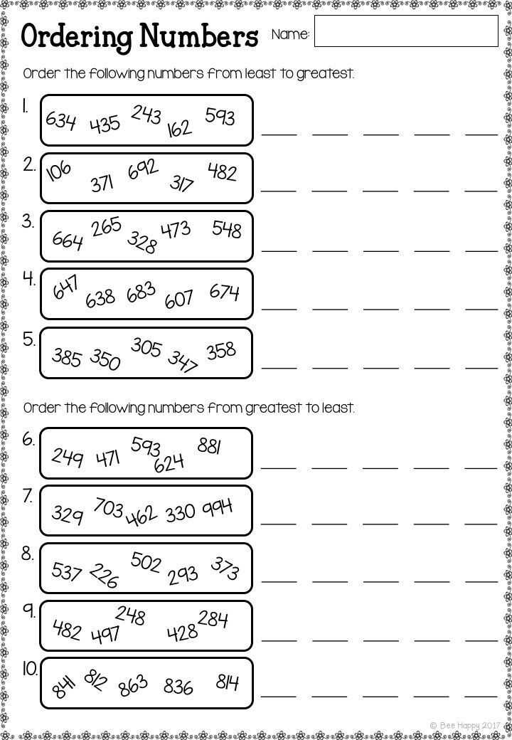 Drag the numbers to order them from least to greatest.