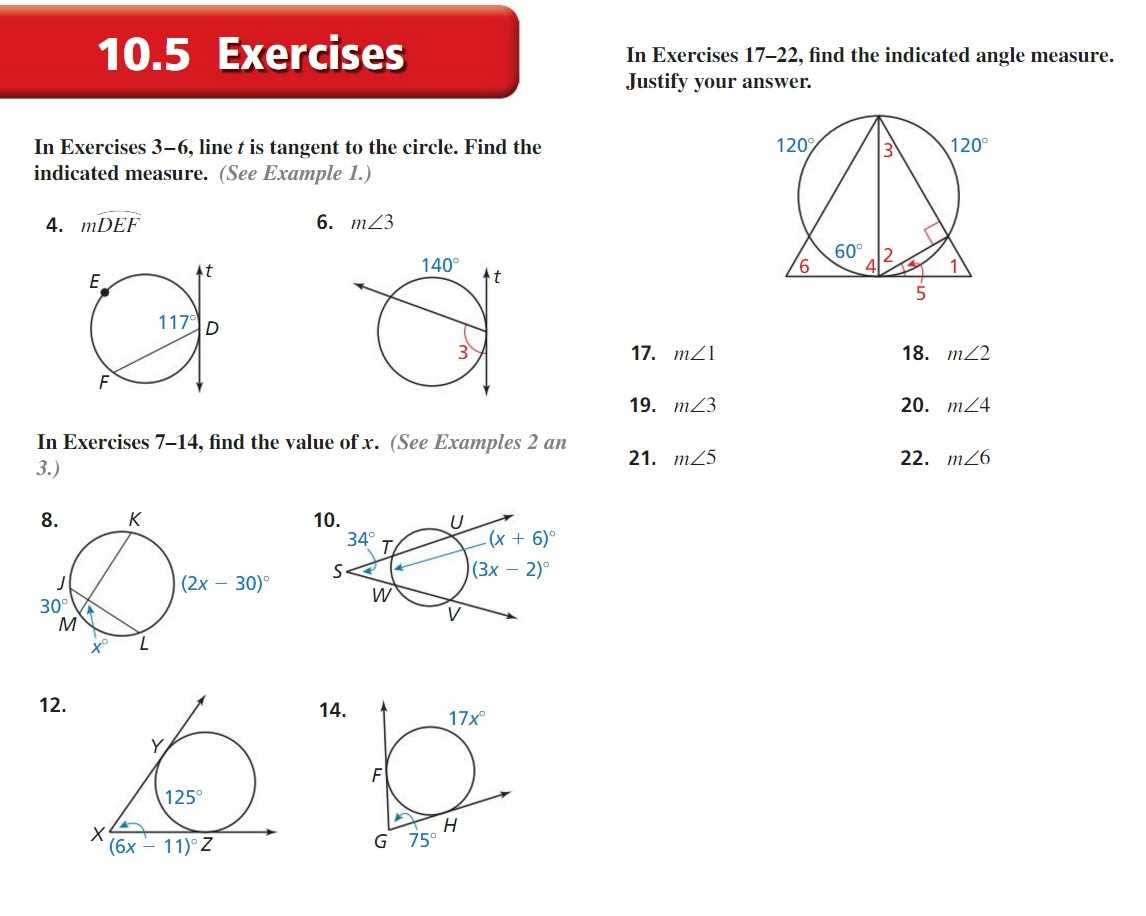 Unit 10 Homework 4 Inscribed Angles Answer Key