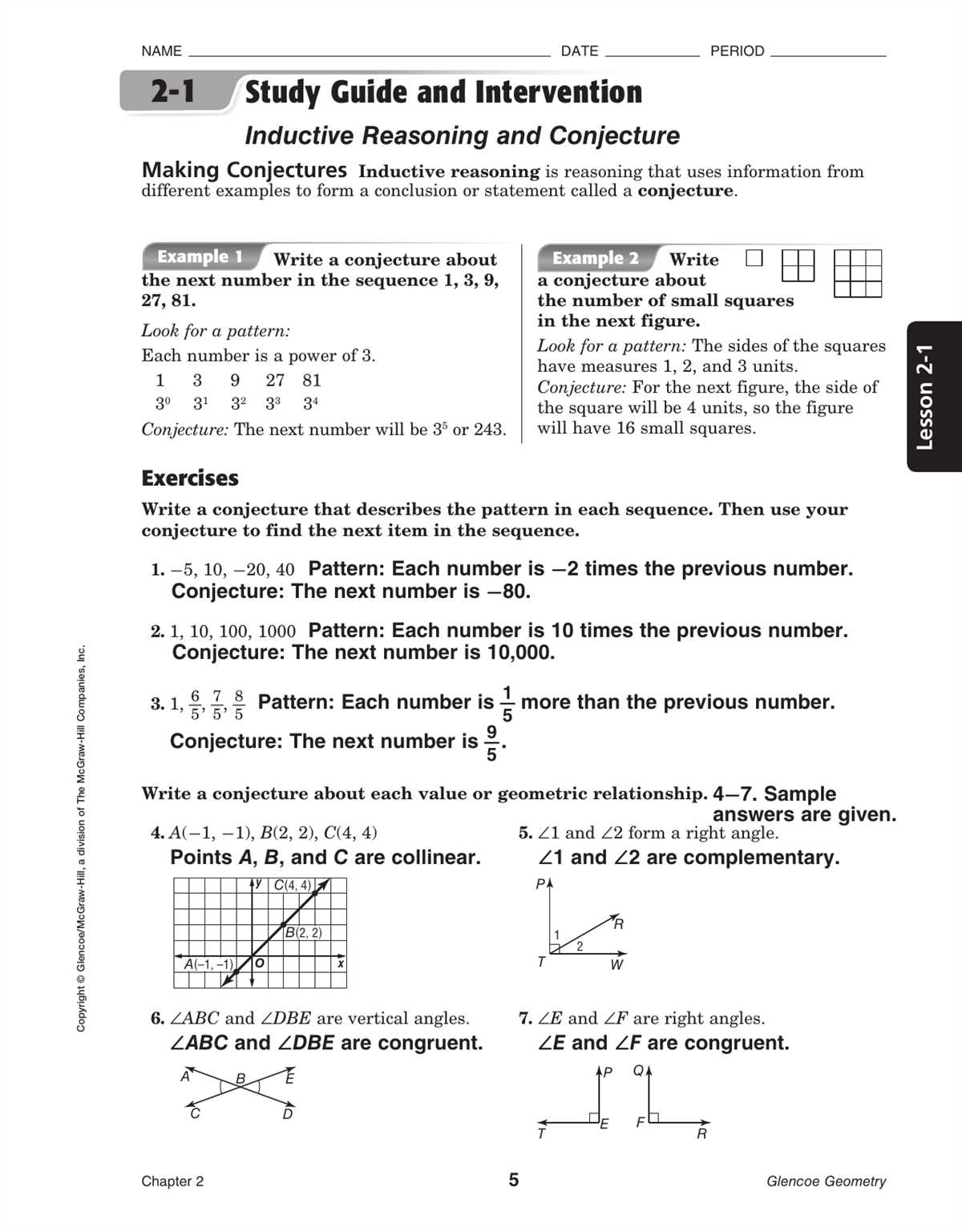2.5 practice b geometry answers