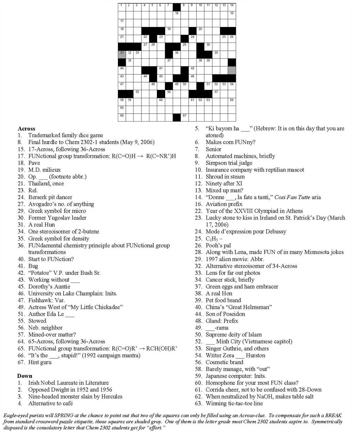 Benefits of Using an Organic Chemistry Crossword Answer Key