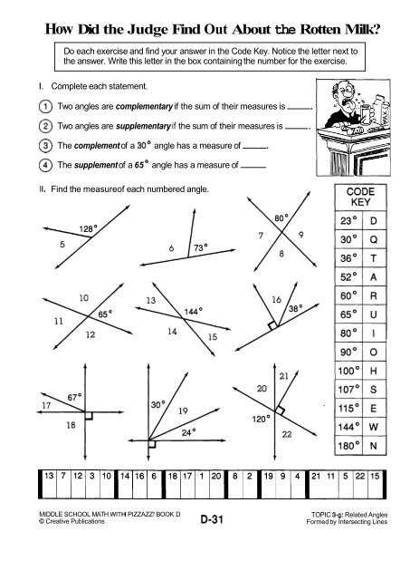 Pre algebra with pizzazz answer key pdf