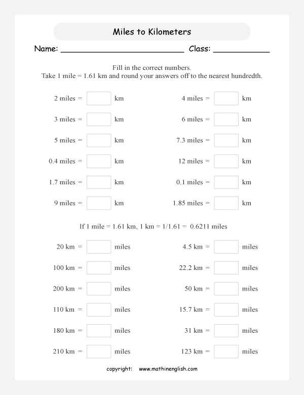 Benefits of Using Metric Conversion Worksheets
