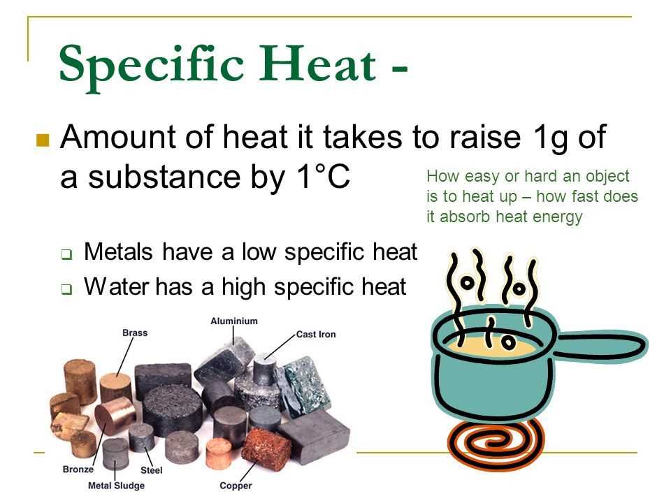 Specific heat of metal lab answers