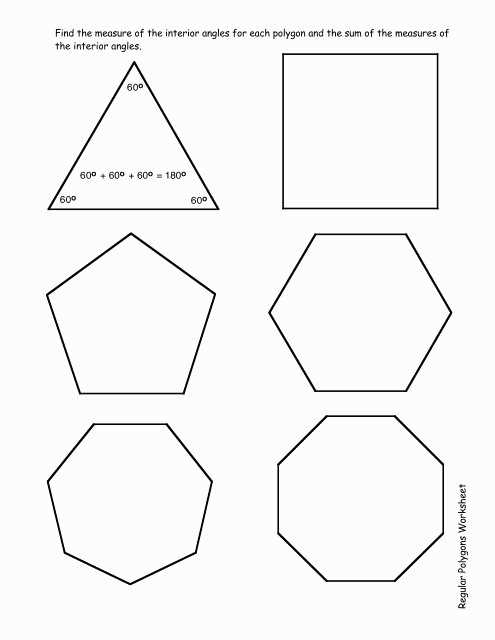 Areas of regular polygons worksheet answers