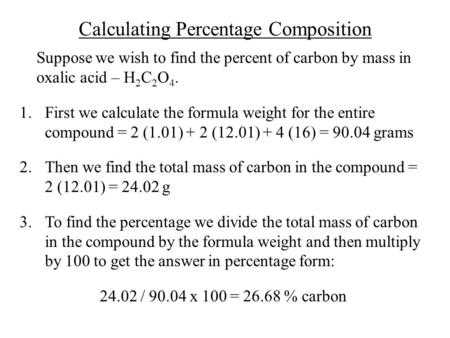 What is Percent Composition?