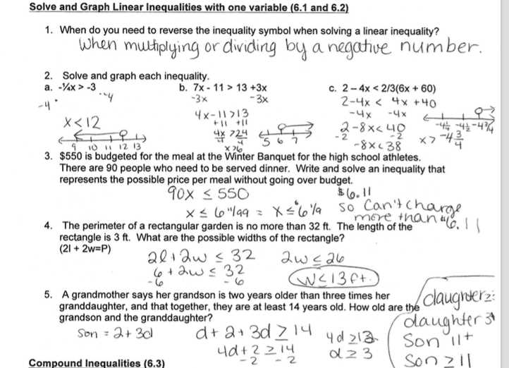 Chapter 6 mid chapter test algebra 1