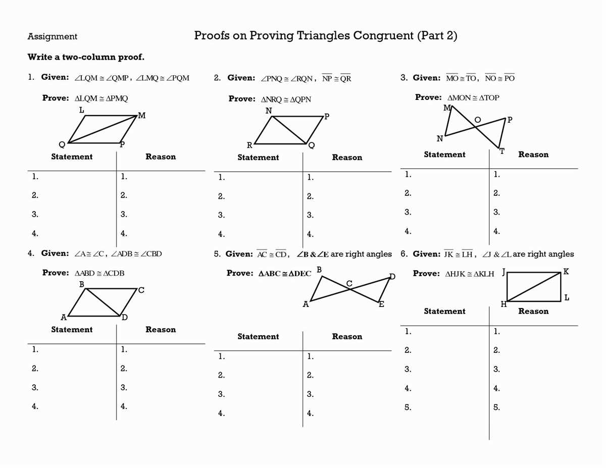 Master Geometry with these Two-Column Proof Worksheets, Complete with Answers! Geometry two-column proofs worksheets with answers pdf