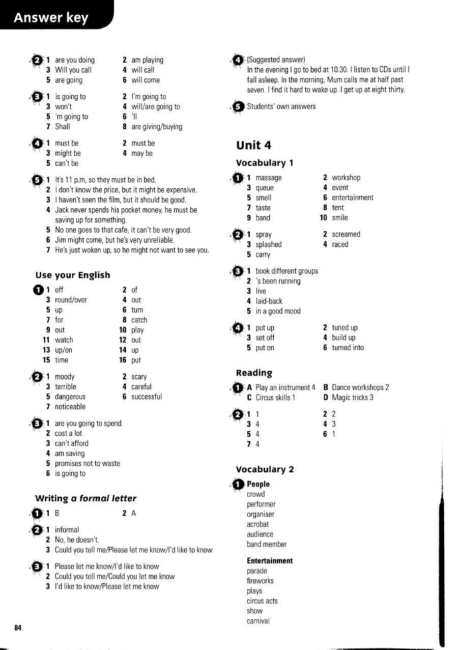 4. Are the answers in the key always the only correct answers?
