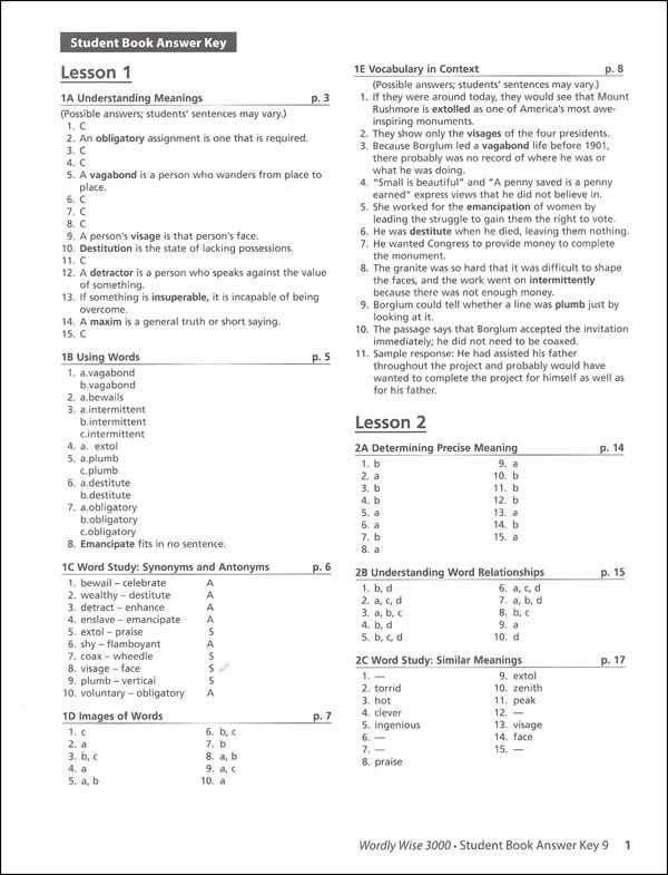 Benefits of Using Wordly Wise Book 8 Answer Key PDF