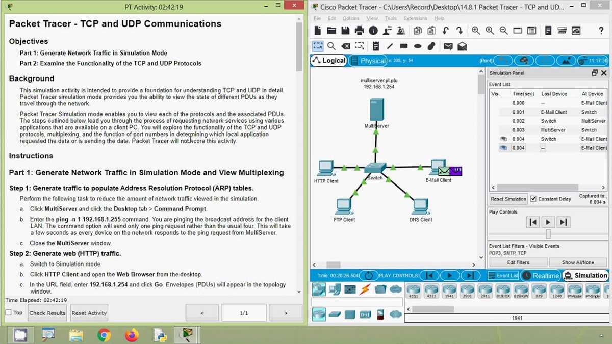 Accessing Packet Tracer Answers