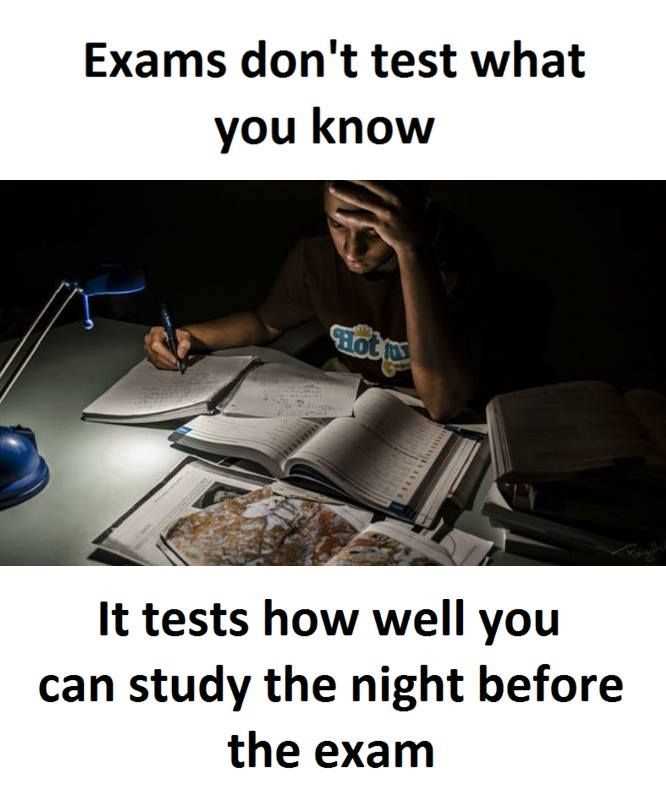When You Realize You Should've Studied More