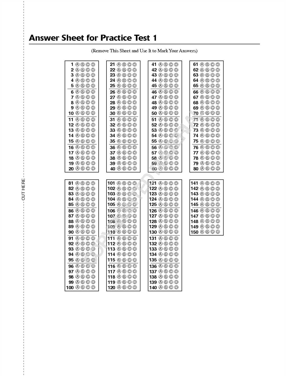 Understanding the Answer Key