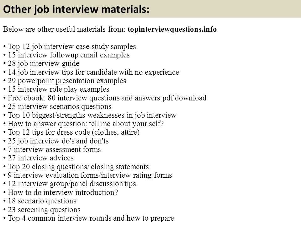 Types of Case Study Interview Questions
