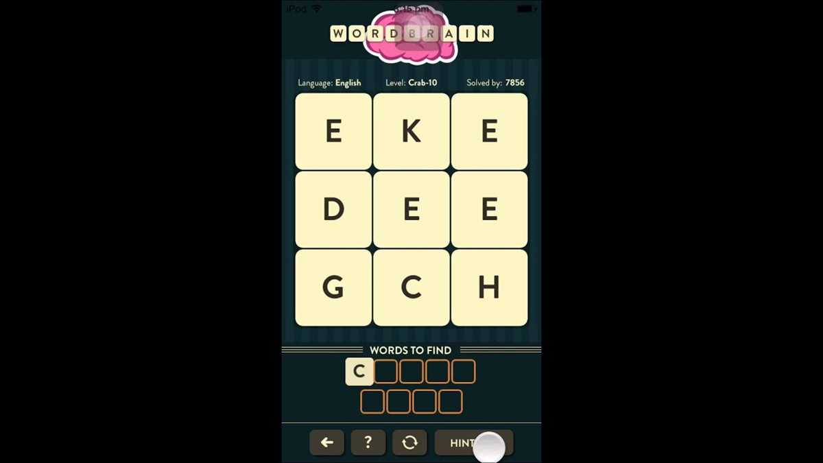 Answer to wordbrain