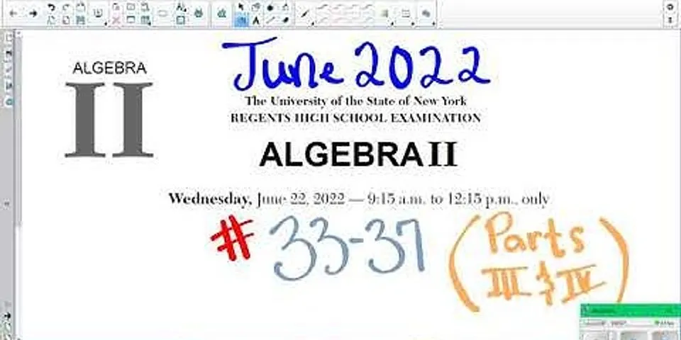 August 2026 Algebra 2 Regents Answers