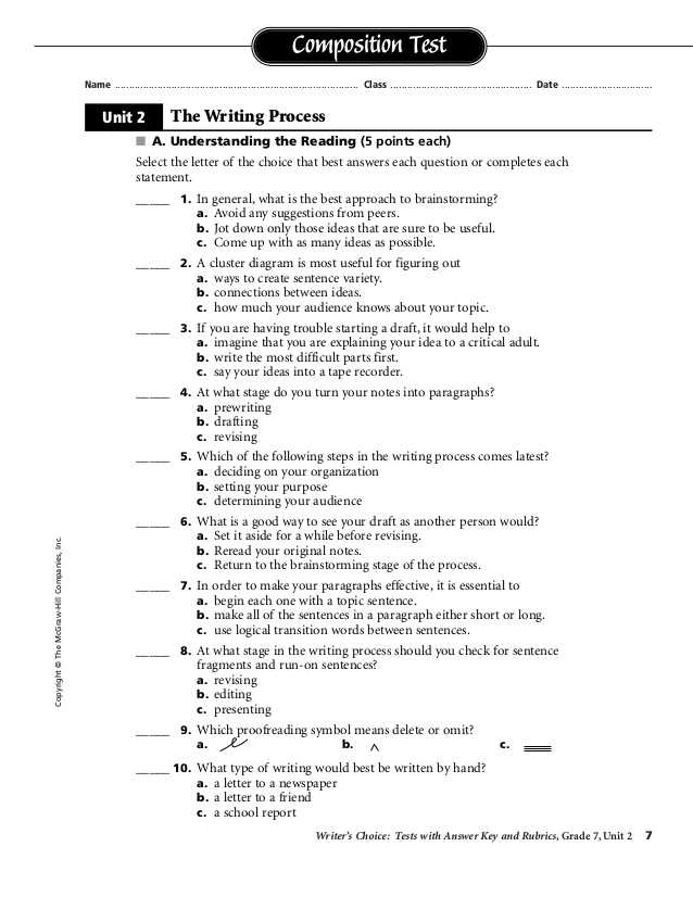 Understanding the Purpose of Glencoe McGraw Hill Unit 1 Parts of Speech Answer Key