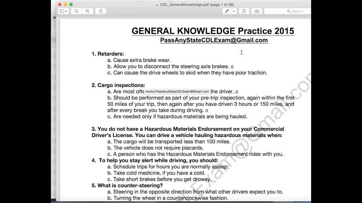 What is a CDL General Knowledge Test?