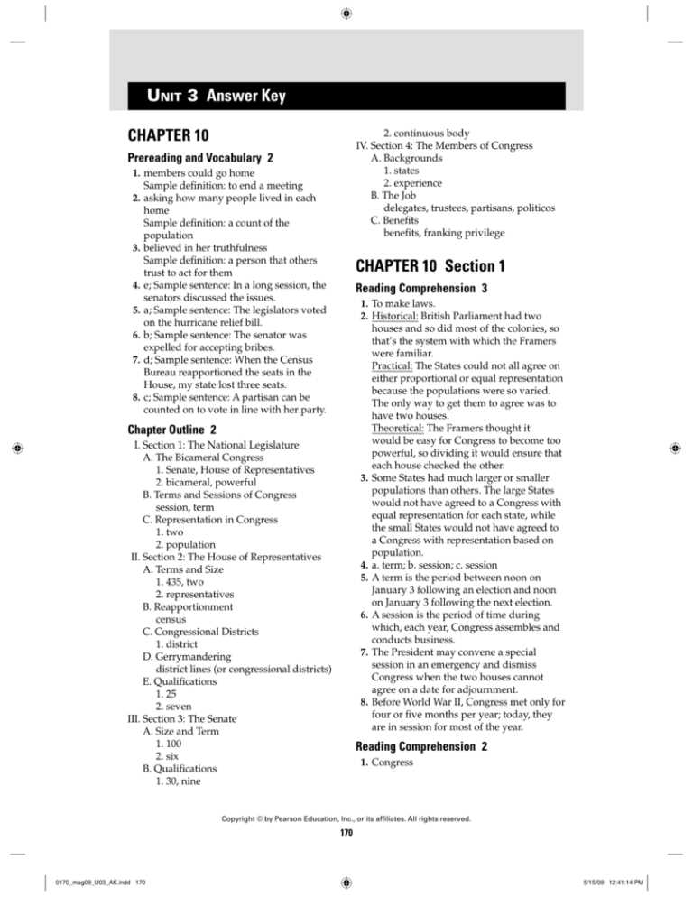 Tackling Complex Scenarios: Insights from Chapter 3 Constitution Test Answers