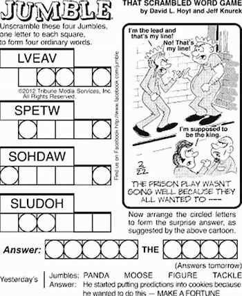 Daily news jumble answer