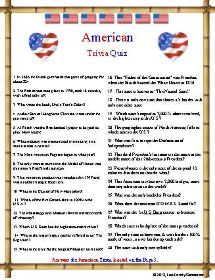 United States Geography Trivia Questions and Answers