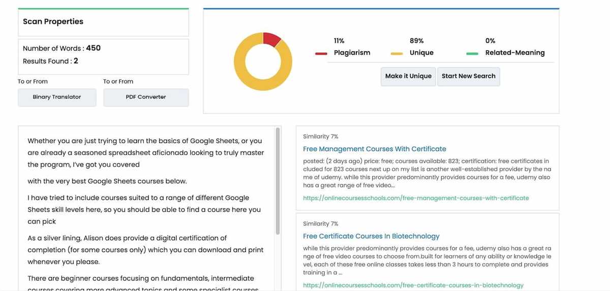 The Purpose of Plagiarism Certification Tests
