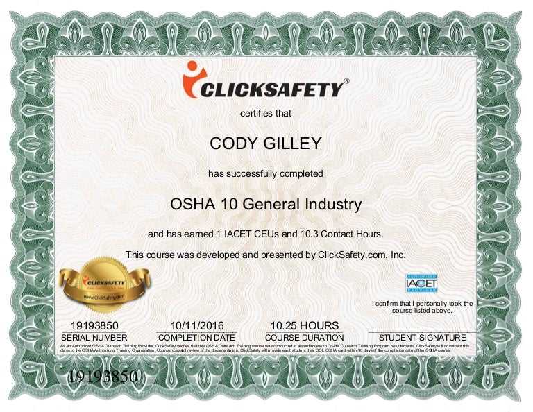 Why is OSHA 10-hour training important for construction workers?