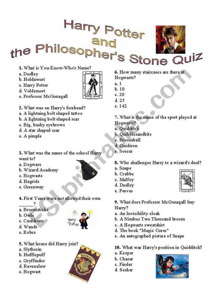 Common AR Test Questions on Harry Potter